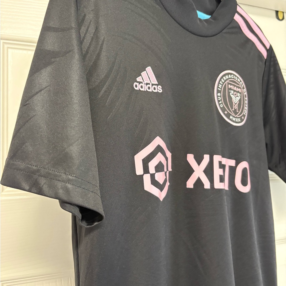Adidas Inter Miami 2023/24 Black Pink Away Soccer Jersey Youth Kids Size 11/12 - Picture 3 of 5